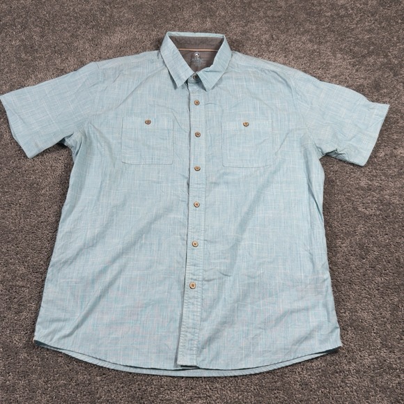 Kuhl Shirt Mens L Light Blue Karib 7259 Button Up Outdoor Hiking Wicking Light - Picture 2 of 8